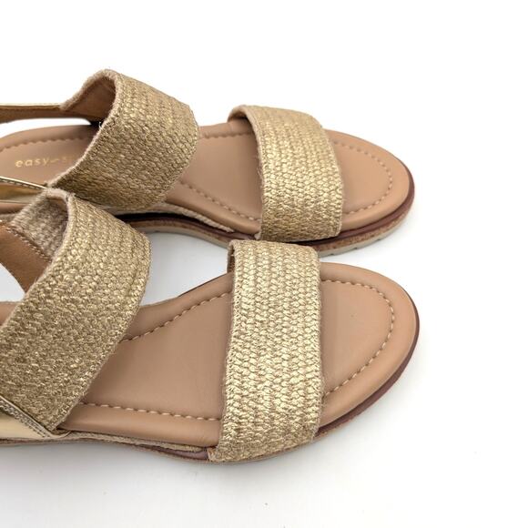 Easy Spirit Susana Slingback Wedge Sandals Women's Gold Size US8M EU38.5 - Picture 9 of 12
